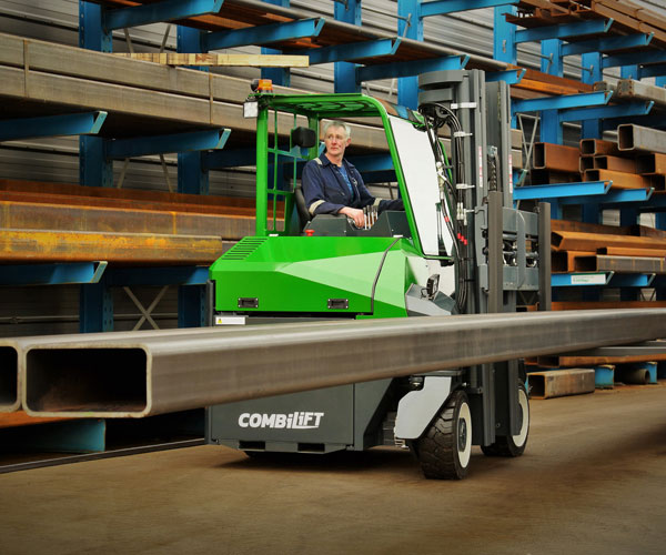 Combilift forklift in a warehouse